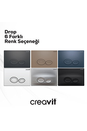 Creavit Drop Beyaz Askı Rezervuar Kumanda Paneli
