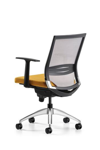 Bürotime Cozy Çalışma Koltuğu Gri/sarı - 3d Kol - Alüminyum Ayak