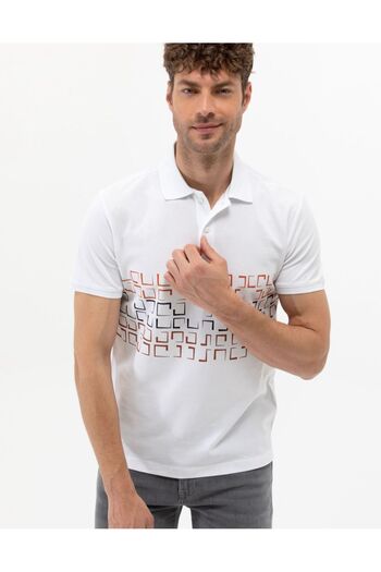 Pierre Cardin Polo Neck White Slim Fit T-Shirt
