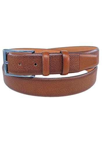 Süzer Deri 3.5 cm Classic 100% Genuine Leather Luxury Belt Tan Tosado Patterned