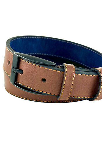 Süzer Deri 3cm Classic Faux Leather Children's Belt Girls Boys School Belt Brown