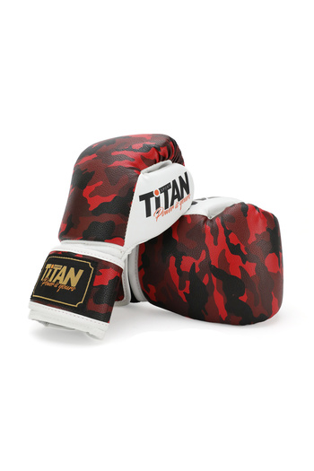 Titan Sport Red Camouflage Boxing Gloves