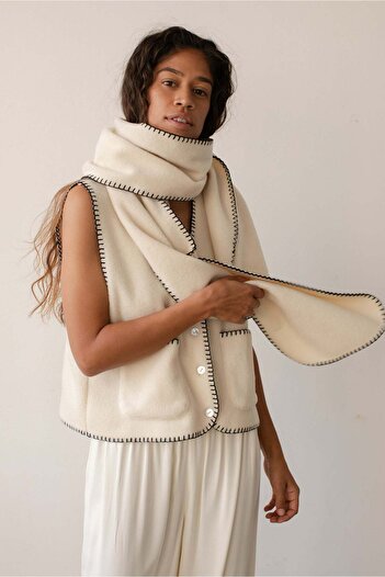 arslan deco Polar Scarf, Shepherd's Stitched Scarf