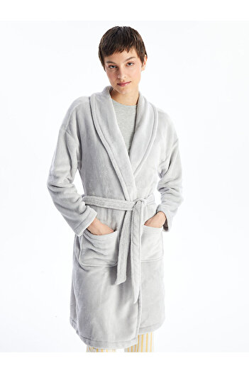 LC Waikiki Shawl Collar Plush Women's Dressing Gown