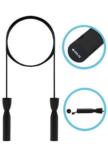 Delta Length Adjustable Jump Rope with Black Bearing