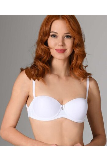 İntive Lingerie Бюстгальтер без бретелей з пуш-апом і чашками Basic з підтримкою NBB - 3520