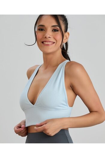 İntive Lingerie Corded Aurafit Sports Bra - Cross Deep Cut, Bustier-9036