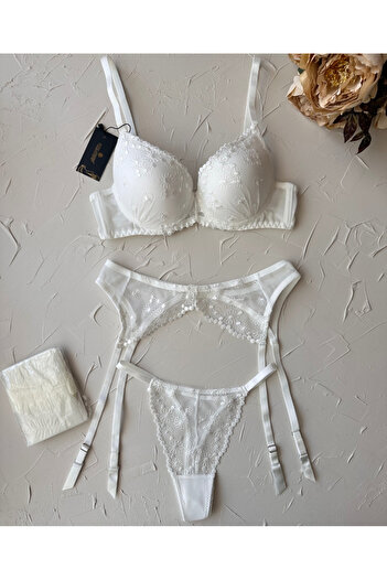 İntive Lingerie Nbb Γυναικείες κάλτσες Push-up με διαφανή λεπτομέρειες Κάλτσες καλτσοδέτες