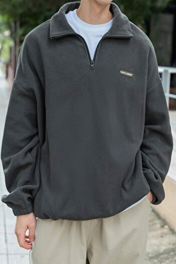 North London Men's Polar Anthracite Oversize Sweatshirt