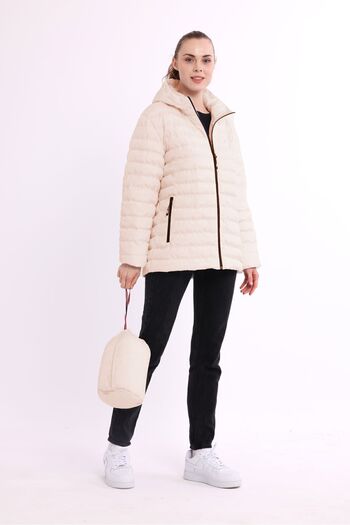 QAWWA Women's Stone Portable Lightweight Warm Holder with Bag Windproof Filling Sports Coat