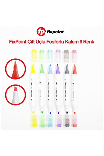 FixPoint Double Ended Highlighter 6 Colors (P-5587)