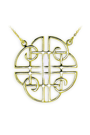Ariş Kelt Sembolleri- Nazar Kalkanı (Shield Knot) Altın Kolye