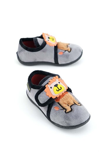 GEZER Boy's Rose Slippers - Lion Figure Shoes, School and Nursery Home