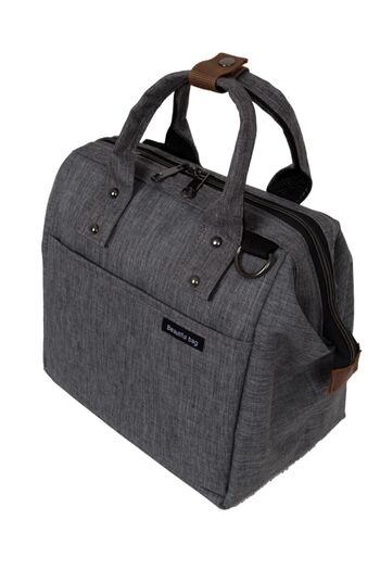 beautiful bag Thermal Insulated Waterproof Thermal Bag Food Carry Lunch Box Linen Gray