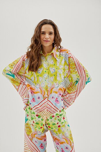 Pilea Patterned Floral Pajama Set