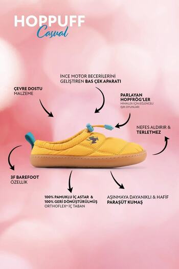 HOPFRÖG Hoppuff Dynamic Yellow Kids Barefoot Shoes - Casual