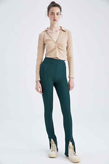 DeFacto Slit Detailed Regular Waist Leggings - Y4423az22au