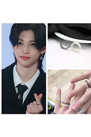 REN AKSESUAR Kpop Straykids Hyunlix Hyunjin, Felix Ring