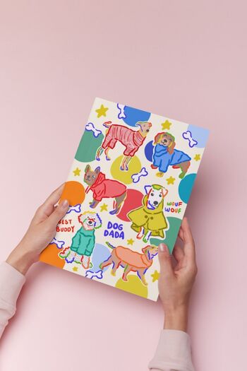 Hello Melody Design Imprimare „DOG DAD” din Colecția de imprimare - fără rame