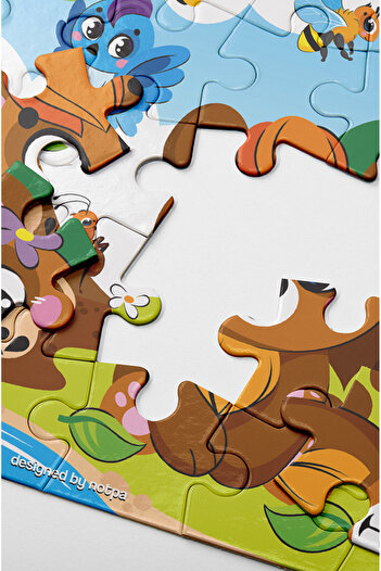 kutuTR 🧩 3’lü Ahşap Puzzle Seti – Sevimli Hayvanlar, Deniz Dünyası Ve Kaşif Çocuklar 🌿 Set 3
