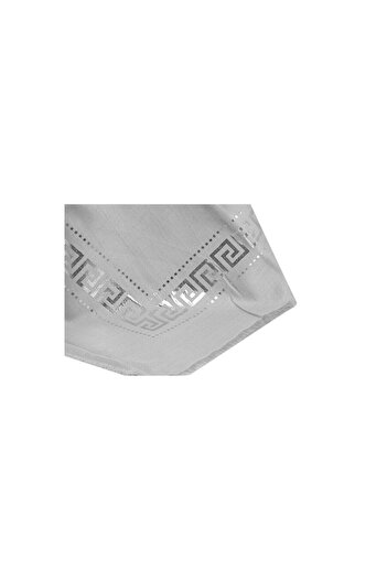 İhvan Panel Patterned Gray Blanket
