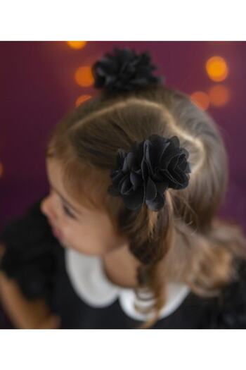 PixyLove Girl's Black 2-Piece Clip Frida Buckle