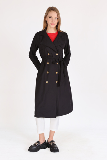 Rays BlAck 4104A Model Pieced Trench CoAt