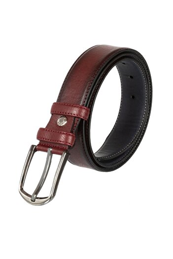 Süzer Deri 3 Pieces X 3.5 CmClassic Faux Leather Stitched Model Belt - 8dv