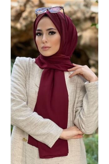 HAR-UM Ticaret Hijab Women's Cotton Jazz Shawl Model-burgundy