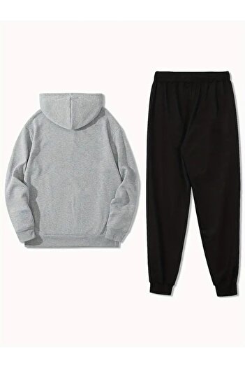 EYAX MODA Σετ φόρμας Unisex Plus Size - Φούτερ με κουκούλα και Jogger Bottom