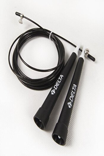 Delta Black Crossfit Length Adjustable Deluxe Black Jump Rope