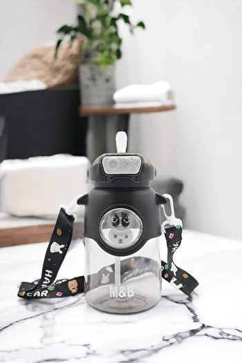 M&B WATER BOTTLE Astronaut Rabbit Figured 750 ml Water Bottle - School Children's Water Bottle with Sticker Gift