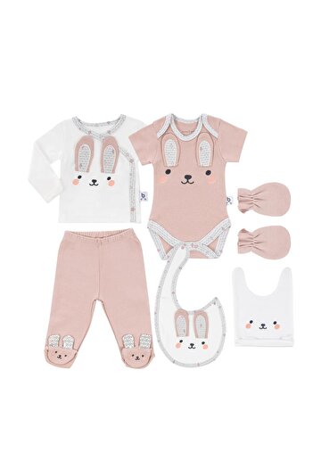 Gezenbebe Hero Bebek Hastane Çıkış Seti 6 Parça Bunny