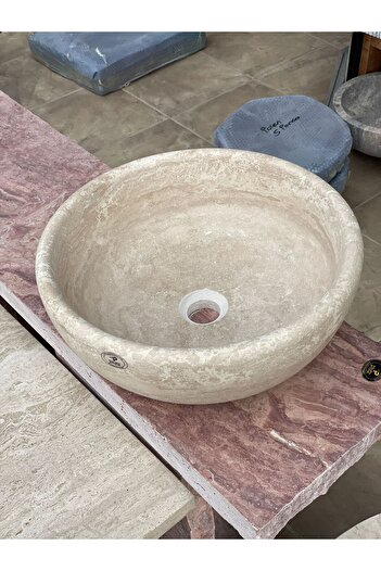 Polen Stone Traverten Doğaltaş Çanak Lavabo