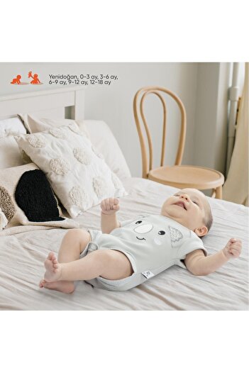 Gezenbebe Hero Bebekler Için Nakışlı Kısa Kol Body Bunny