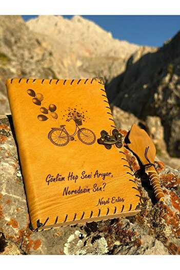 zarif atölye Ertaş Detailed Neşat Leather Notebook