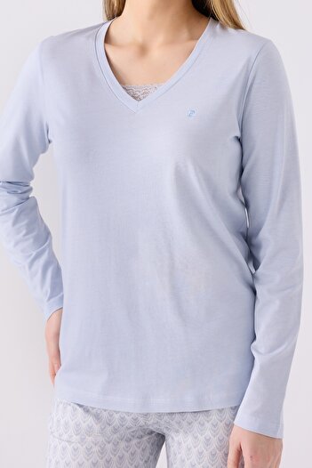 Pierre Cardin Yeni Sezon Uzun Kollu Kadın Pijama Takımı Kutulu