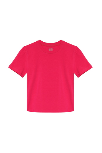 Quzu Pink Short Sleeve Crop T-Shirt
