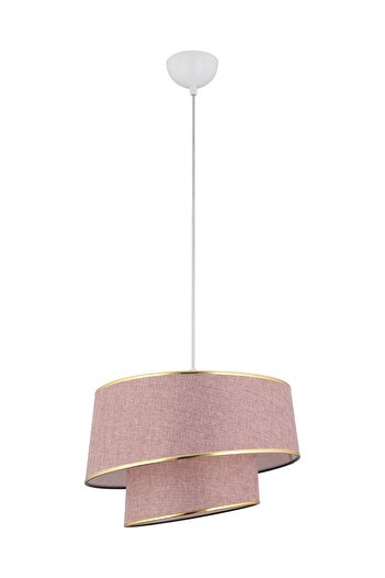 Apliqa Paoni 2-Tier Pink Gold Detailed Modern Hallway, Bedroom Living Room Chandelier