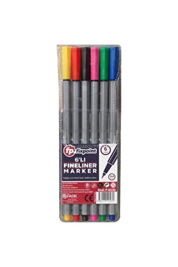 FixPoint P-0230 Fineliner Felt Tip Pen 6 Colors