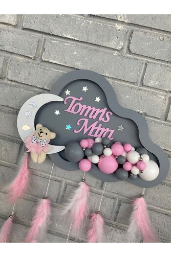 NeşeliAtölyem Bubble Cloud Door Ornament