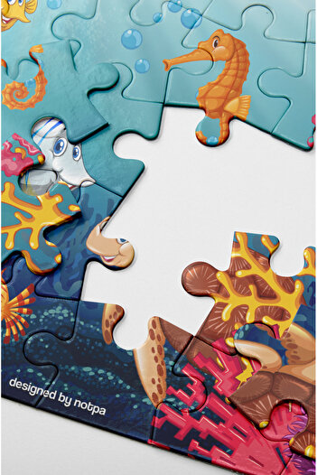 kutuTR 🧩 3’lü Ahşap Puzzle Seti – Sevimli Hayvanlar, Deniz Dünyası Ve Kaşif Çocuklar 🌿 Set 3