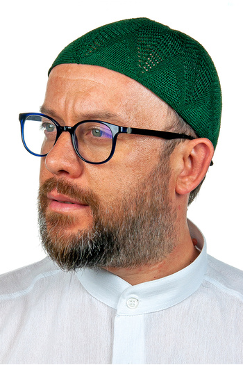 ihvan online Berra Çelik В'язана мереживна молитовна шапочка зелена 1 шт.
