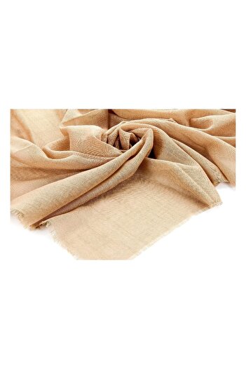 İhvan Square Flamed Cotton Blanket - Cream