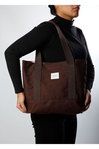 VAGO COLLECTION Eco Canvas Crossbody Tote Bag