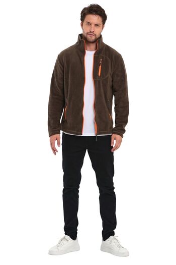 GENIUS STORE Ανδρικό φλις μπουφάν εξωτερικού χώρου - Πλήρες φερμουάρ, 3 τσέπες, Tactical Flecee