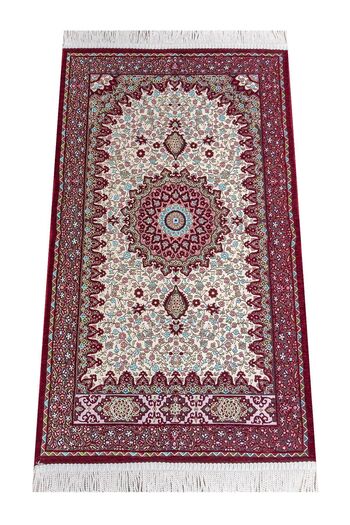 İhvan Authentic Ultra Luxury Chenille Prayer Rug Red