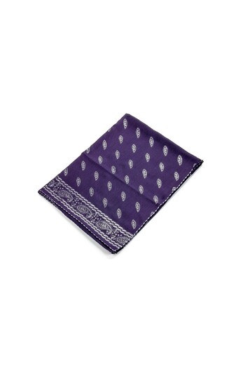 İhvan Panel Patterned Gilded Purple Blanket