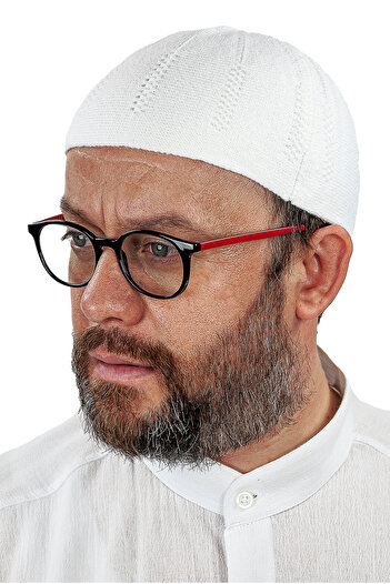 ihvan online Orlon محبوك قبعة صوف الشتاء Skullcap نمط البقلاوة الأبيض