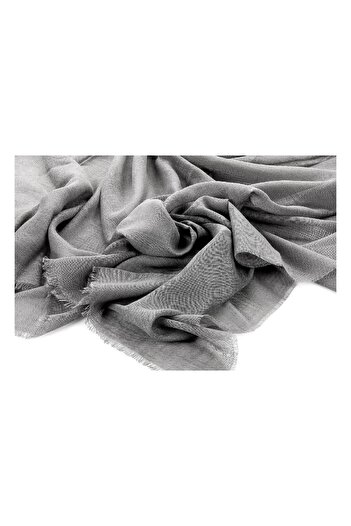 İhvan Flamed Square Cotton Blanket - Smoked